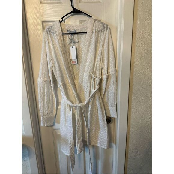 Antonio Melani x Born on Fifth Harbor Island Swim Wrap Cover-Up White Medium NWT - Picture 9 of 9